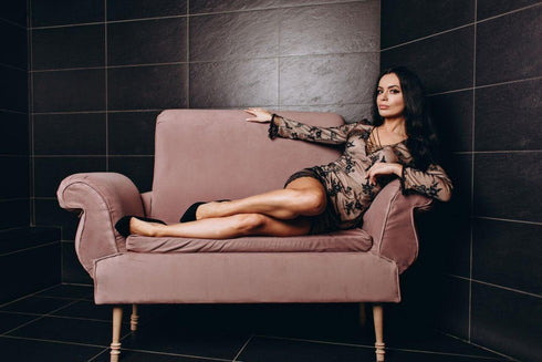 Short formal dress Black lace dress